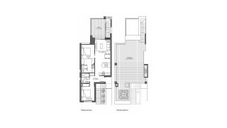 Villa floor plan, 2 bedrooms in AREA BEACH V LO MARABU No. 3