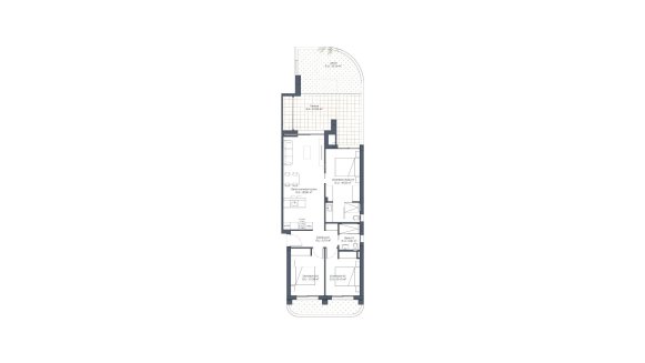 Villa floor plan, 3 bedrooms in AREA BEACH V LO MARABU No. 8 (2D)