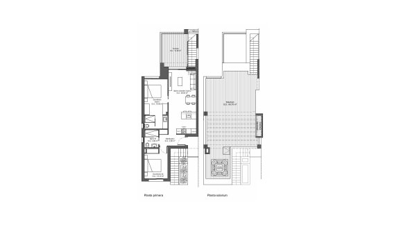 Villa floor plan, 2 bedrooms in AREA BEACH V LO MARABU No. 3 (2D)