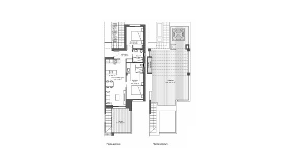 Villa floor plan, 2 bedrooms in AREA BEACH V LO MARABU No. 4 (2D)